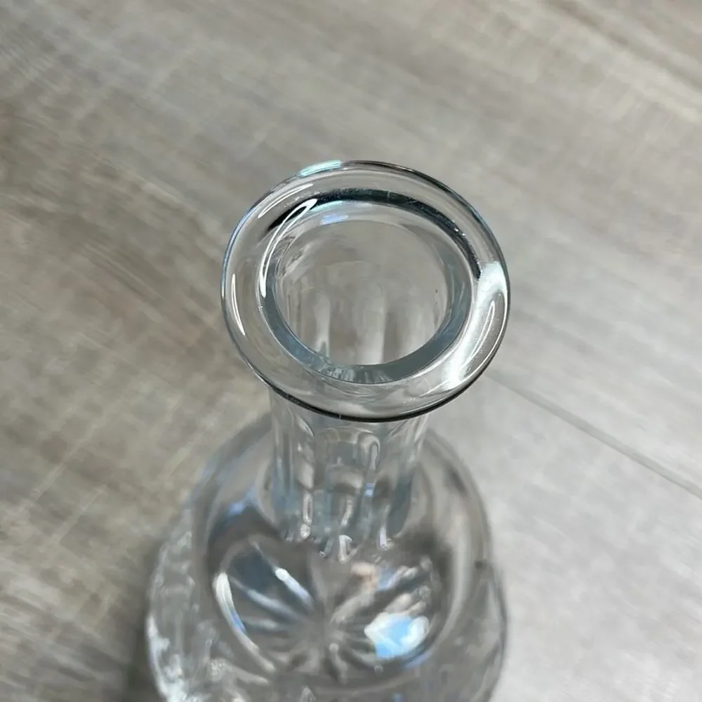 ILLUSIONS Handcut Handblown Samobor Crystal  Decanter Yugoslavia 11.5